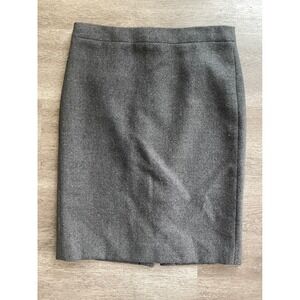 J. Crew No 2 Pencil Skirt Grey Knee Length Zipper Closure Womens Size 8